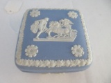 Wedgewood Cream Color on Lavender Pale Blue Jasperware Ulysses Chariot Square Box