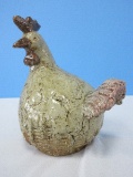 Stoneware Folk Art Style Country Charmer Figural Hen on Nest