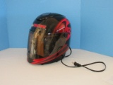 Racing Helmet Black w/ Red Stripes & Checker Flag Design Coffee Maker