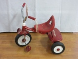Red Radio Flyer Fold 2 Go Tricycle Trike w/ Storage Bin, Handlebar Streamers & Adjustable Seat