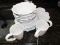 Elegance Ambiance Lot - White Scroll Ceramics 4 Bowls 7