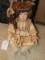 Dynasty Doll Collection 97844 Brown Hair/Tan Dress Porcelain Head/Hands/Feet