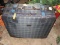 Large Blue/Green Striped Suitcase on Casters
