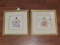 Pair - Whimsical Colorful Teapots in Gilted Wooden Frames/Matts