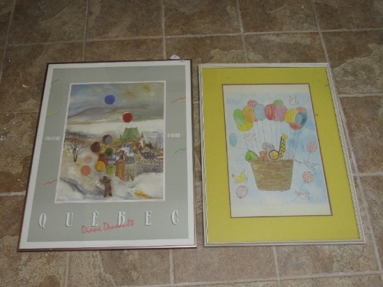 Animals in Balloon Picture Print & Quebec Poster Print