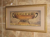 Grecian Urn Picture Print in Gilted Wooden Frame/Matt
