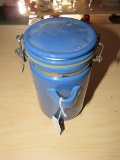 Vintage Bee House Japan Ceramic Blue Jar