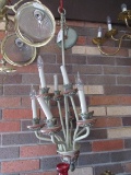 Antique Patina Design Chandelier 9 Arms Spindle/Scallop Design