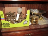 Brass Lot - Lamp, Votive Candle Holders, Large Bowl 12 1/4
