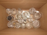 Misc. Glass Lot - Vases, Decanter, Bowls w/ Lids, Etc.