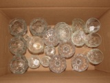 Misc. Glass Lot - Prescut Bowls, Wine Glasses, Pitcher, Etc.