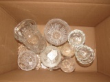 Misc. Glass Lot - Glass Basket, Cups, Bowls, Etc.