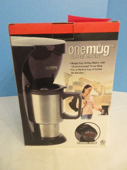 One Mug Coffee Maker w/ 15oz Insulated Travel Mug