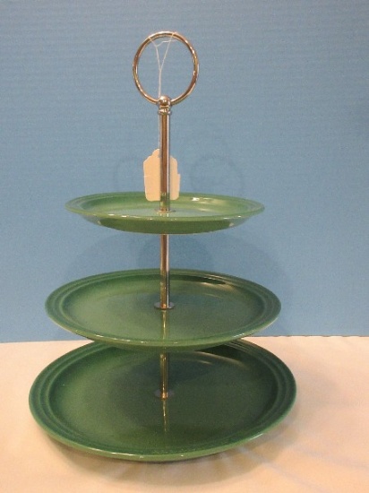 Le Creuset 3-Tier Cake Stand w/ Center Handle