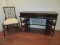 Pulaski Furniture Co. Traditional Rattan Writing Desk w/ 3 Drawers, Side Book Shelves