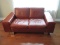 Spectacular Natuzzi Furniture Luxury Brown Leather Modern Design Love Seat
