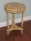 Splendid French Country Style Columns Pedestal Accent Table