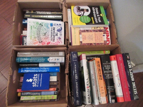 4 Boxes Self Help Economics, Business, Etc. Paper/Hardback Books