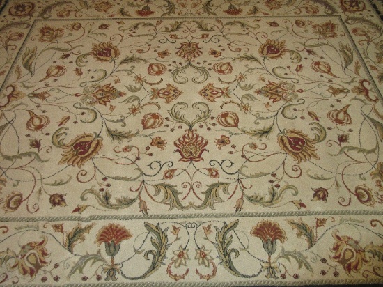 Feizy Rugs Austin Collection Elegant Classic Persian Design Taupe Color Rug w/ Fringe