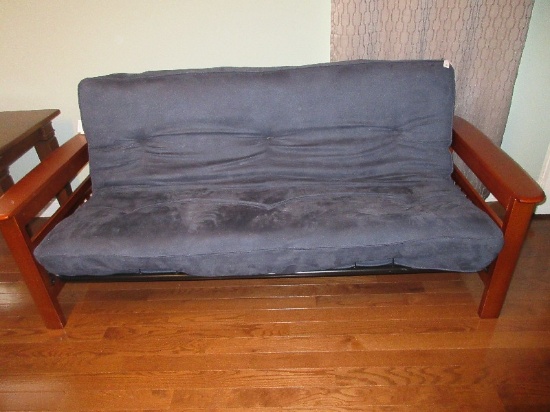 Orlando Futon Set by Primo International Mission Style Features Hinged Arms Storage