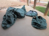 Lot - 100% Woven Polyester w/ Laminated Polyvinyl Chloride Backing Outdoor Green Covers