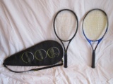 Lot - Prince Equalizer Vibration System Tennis Racket, Pro Kinetic Mid Plus Tennis Rack