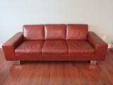 Awesome Natuzzi Furniture Luxury Brown Leather Modern Design Sofa