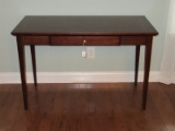 Stately Cherry Finish Writing Desk w/ Drawer on Tapered Legs