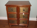 Magnificent Old World Style Cabinet on Bun Feet Embossed Acanthus Leaves