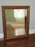 Stunning French Inspired Wall Décor Framed Beveled Mirror Ornately Embellished Floral