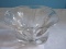 Modern Art Glass Crystal Bowl w/ Flared Rim & Polished Base
