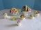 Lot - Bone China Floral Bouquets in Vases/Basket Aynsley 5 1/4
