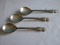 Pair - Campbell's Soup Figural Kids Soup Spoons Boy & 2 Girl by International Silver