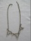 Shimmering Rhinestone Necklace w/ Pear Cut Drop Accents