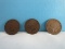 Scarce Three 1889 Indian Head Wheat Penny Coins