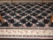 Karastan The Garden of Eden Collection Ebony Trellis Pattern 100% Wool Pile Rug