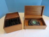 Rare Find Thorens Music Box Switzerland Disc Player in Wooden Box