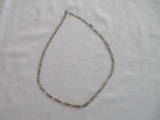 Stamped Italy 925 = 92.5% Pure Silver Figaro Necklace Chain