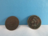 Scarce Two 1887 Indian Head Wheat Penny Coins