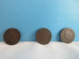 Scarce Three 1892 Indian Head Wheat Penny Coins