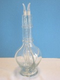 Vintage 4 Chamber Glass Liquor Decanter Bottle 11 1/2