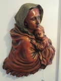Goldscheider Hanging Wall Sculpture Madonna & Child Ceramic Wall Décor