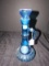 Blue Glass Beams Choice Liquor Bottle Wide Base to Narrow Top