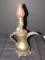 Silverplate Cut Pattern Pitcher w/ Brass Base Lamp