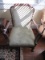 Vintage Arm Chair Wooden Green Upholstered Seat/Back Scroll Carved Top