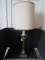 Gilded Column Design Grecian Lamp w/ Shade