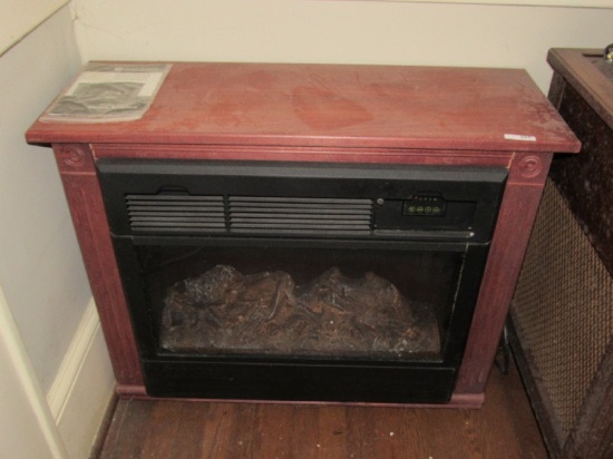 Heat Surge Fireless Flame Electric Fireplace in Wooden Frame, Column Sides