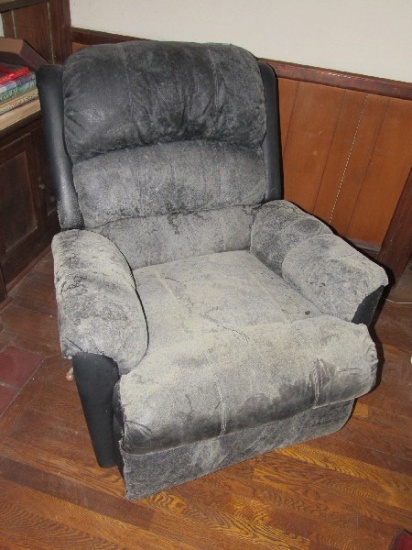 Blue Upholstered/Blue Fabric Arm Chair Recliner