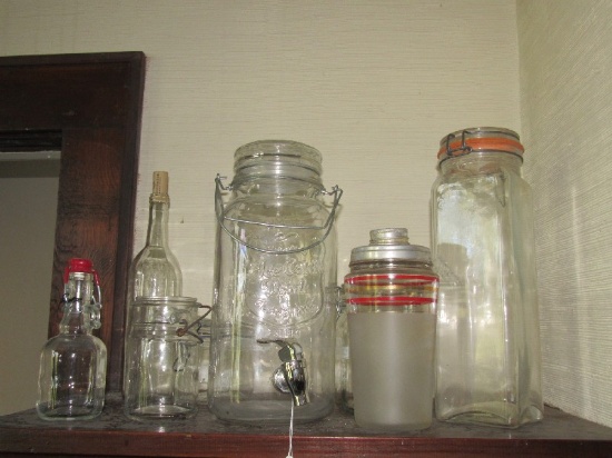 Glass Lot - Jee Cold Drink Glassware Dispenser, Tall Shaker, Mason Jars, Etc.