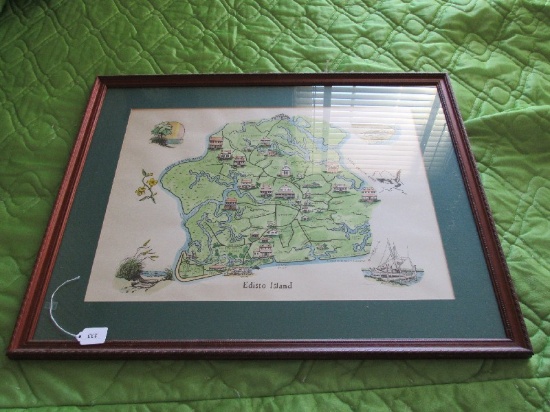 Edisto Island Picture Print in Rope Trim Wooden Frame/Matt